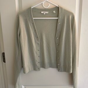 Mint green Vince cashmere cardigan sweater size small